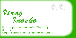 virag knosko business card